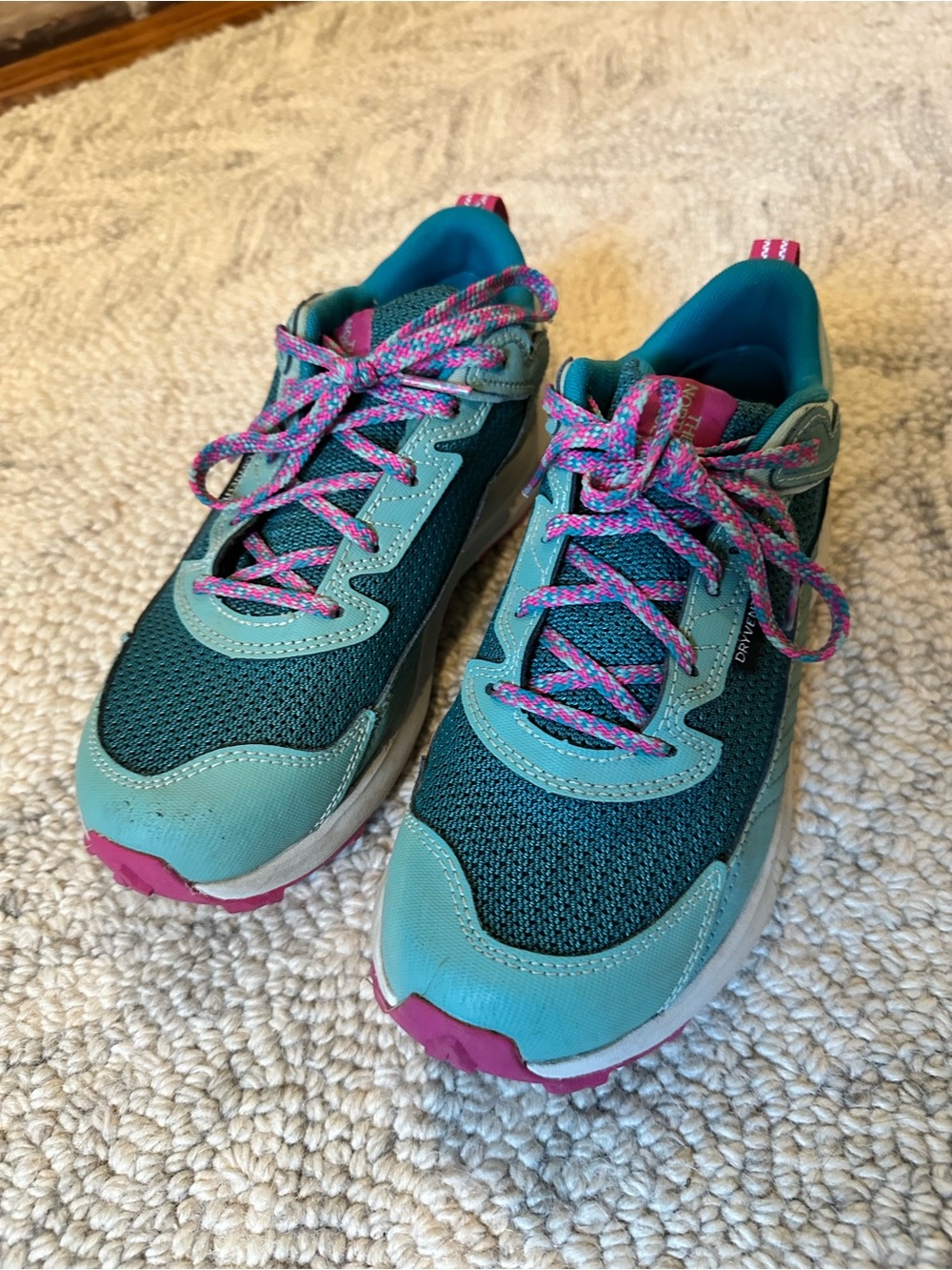 The North Face Teal and Pink Women or Kids Trail Sneakers